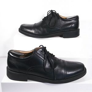 Chaps belmont black leather lace cap Oxfords